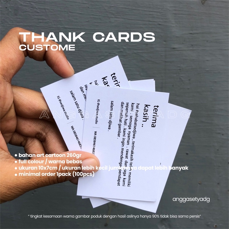 

Kartu Terima Kasih / Thank Card