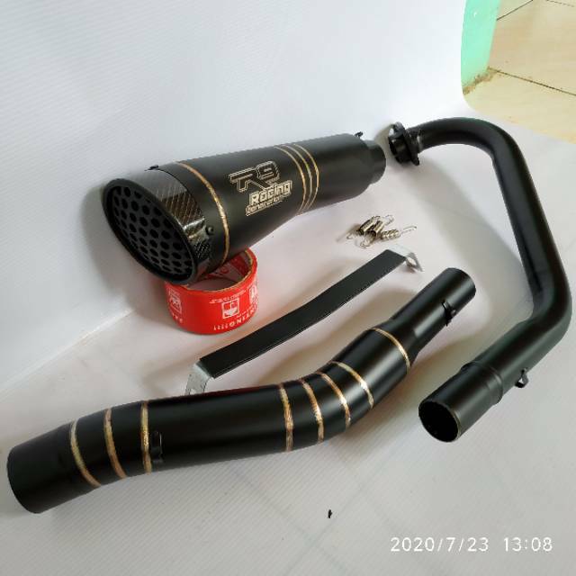 KNALPOT RACING R9 H2 BLACK DOFF VIXION CBR R15 GSX SONIC FU MEGA PRO TIGER MX KING