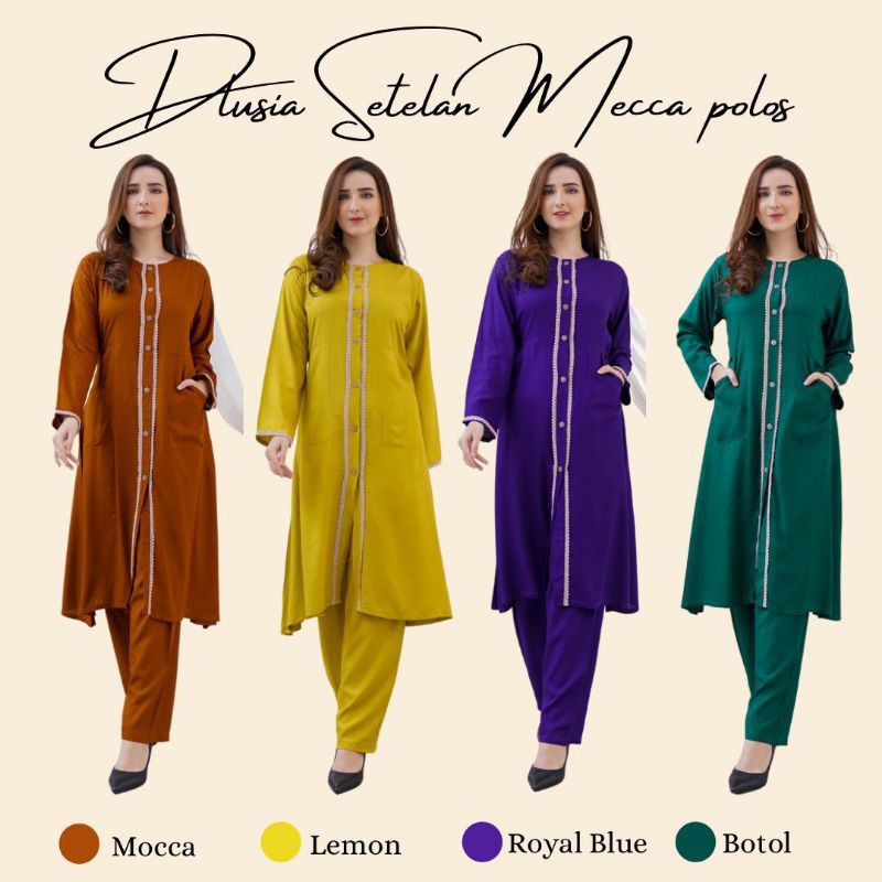 DASTER ARAB DLUSIA SETELAN MECA POLOS BY DLUSIA DRESS ORI