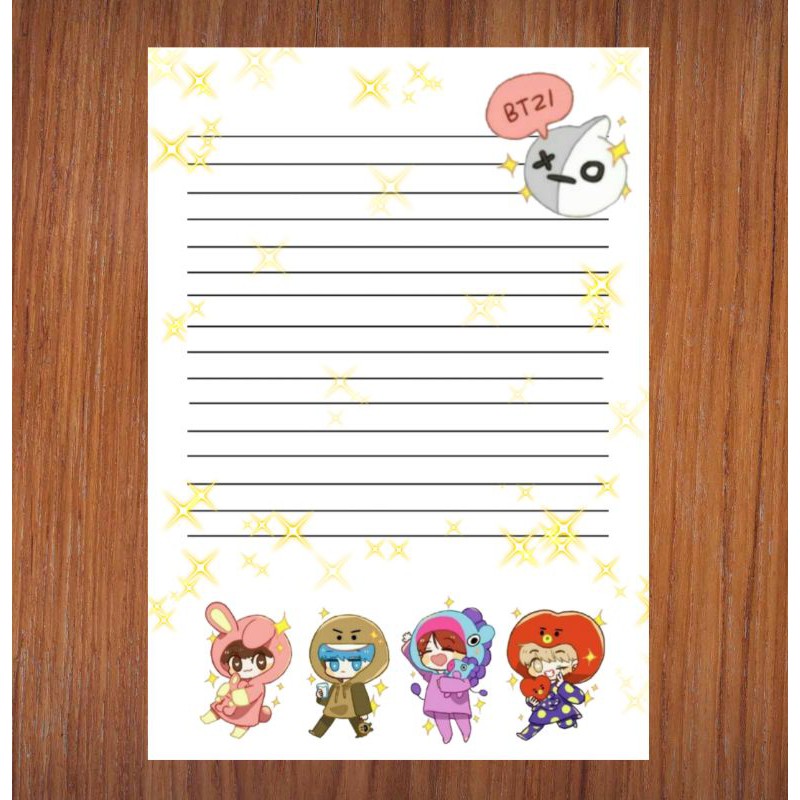 kertas isi buku bts chibi / kertas refill binder A5