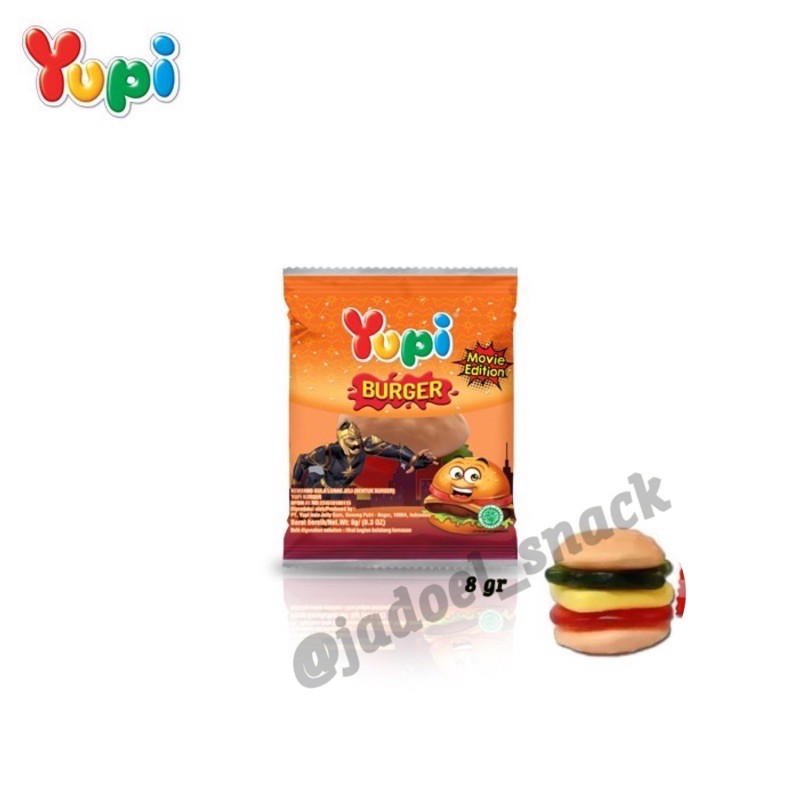 

Yupi Burger isi 1 Pc Rasa Buah Buahan 8 Gr