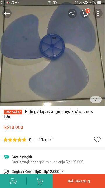 Baling Kipas Angin12in Miyako/cosmos