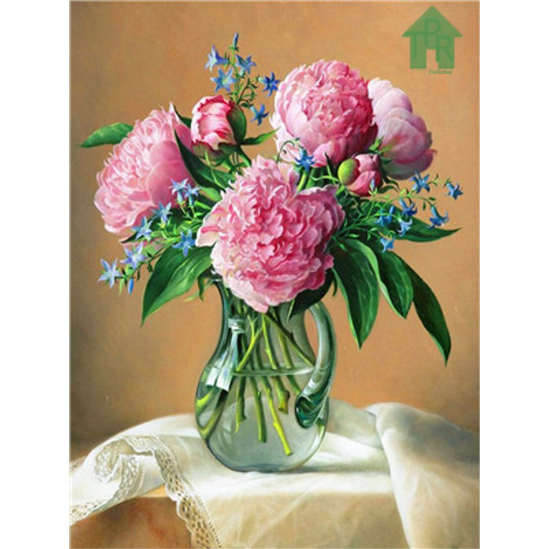 DIY - Set Melukis / painting by number kit - FLOWER 40x50cm. part-2