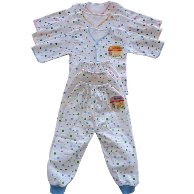 Paket Baju Bayi Baru Lahir Polkadot Special Saffenda