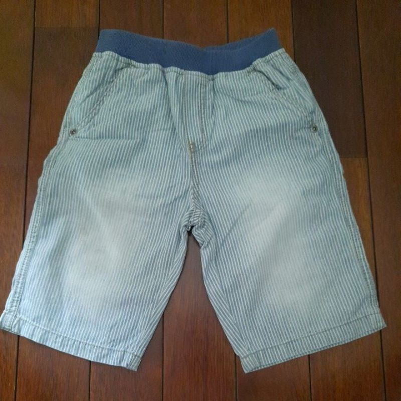 Bossini Boys Pants / Celana Pendek Jeans Garis2 Anak Laki