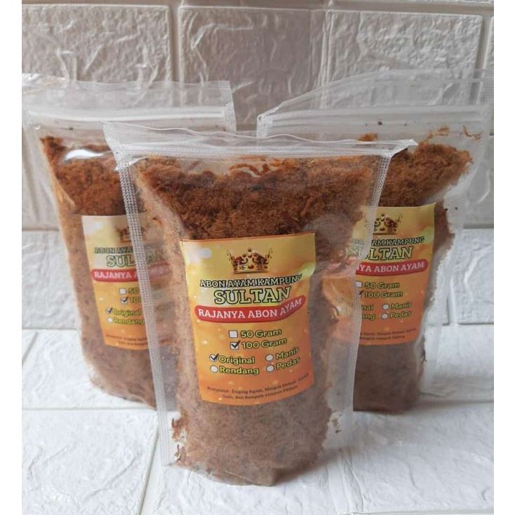 

Abon Ayam Kampung Premium | Chicken Floss Tanpa Pengawet No MSG Original Pedas Manis 100gr