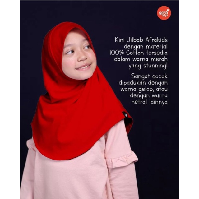 Jilbab Basic Afrakids RED JA109