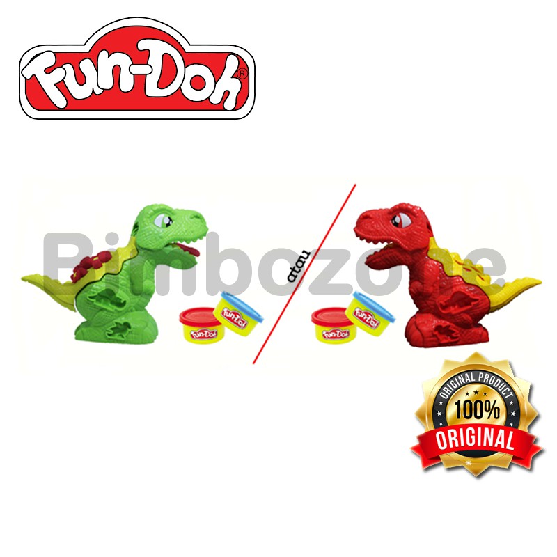 Bimbozone - Mainan Anak Mainan lilin Playdoh murah Mainan anak laki laki Dino T-rex Dinosaurus - FUN DOH TREX