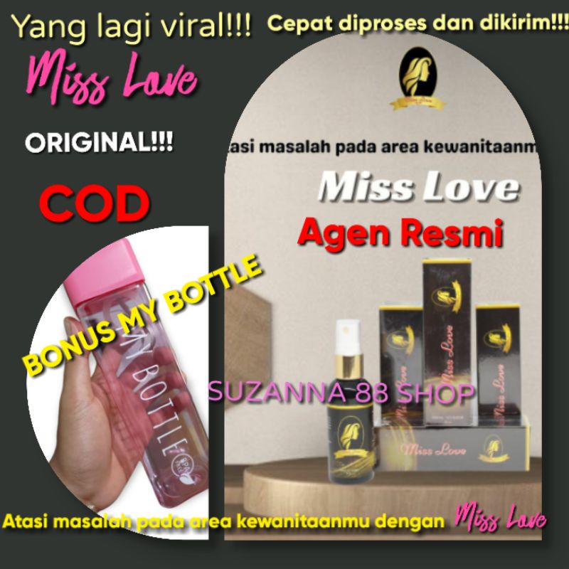 MISS LOVE SPRAY ORIGINAL BPOM PEMBERSIH KEWANITAAN OBAT KEPUTIHAN