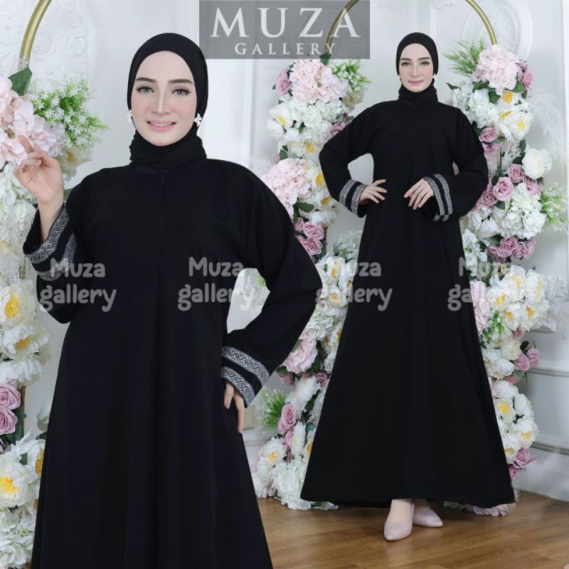 MUZA ABAYA HITAM ABAYA TURKEY ATHIFAH (BUSUI)