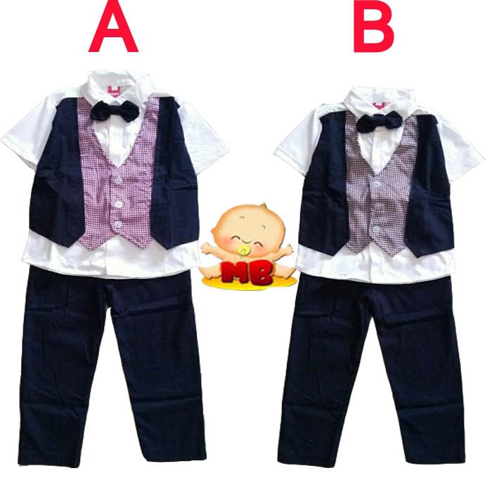 Baju Anak Bayi Laki Laki Setelan Rompi Tuxedo Bayi Jason