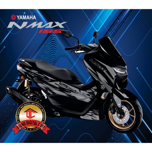 Sticker Decal NMAX new 2020 abu- abu hitam