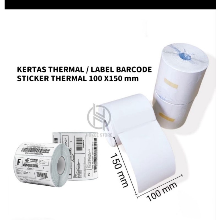 

label sticker thermal 100mm x 150mm isi 250pcs