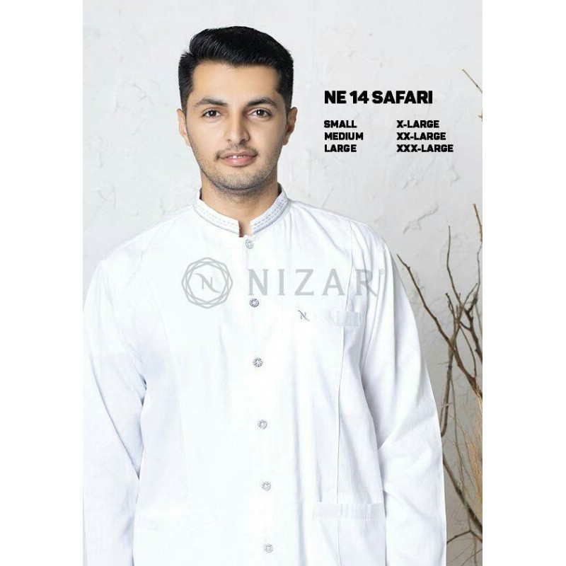 JUMBO Baju Koko Nizar Bordir NE 14 Safari REGULER