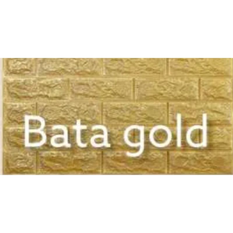 Wallpaper Foam 3D Dinding Sticker-Bata Emas