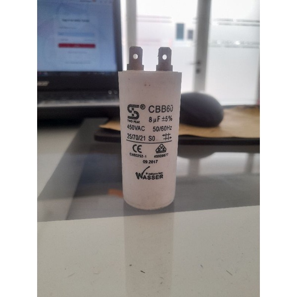 Capacitor 8uf For Wasser Pompa Air Sumur Dangkal Tipe Wasser PW-129EA | PW-131E | PW-139EA