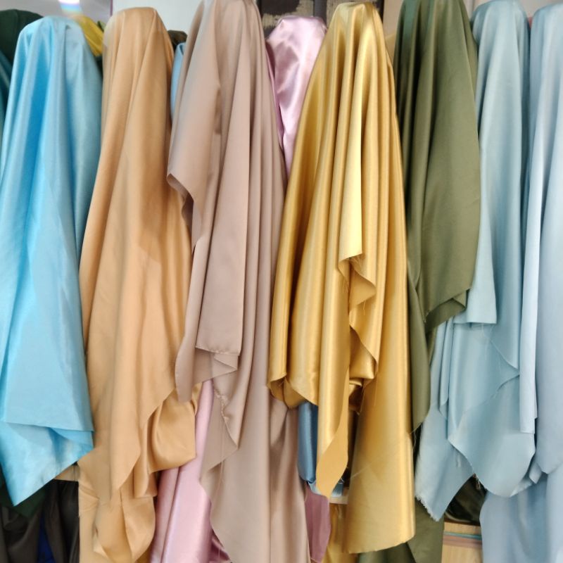 bahan kain satin Zara silk/polos