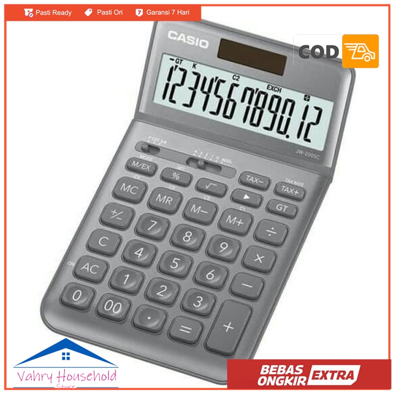 

Casio Kalkulator Colorful Calculator JW 200 SC Grey