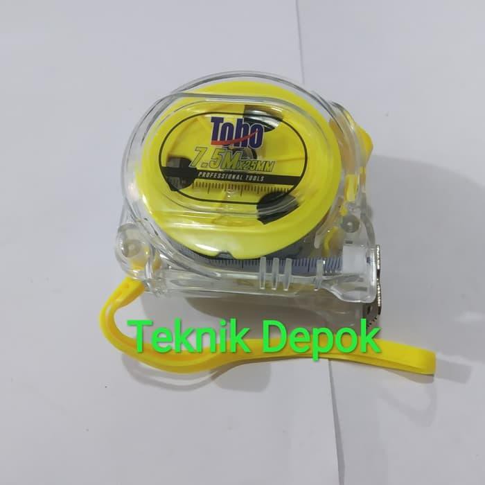 Meteran Transparan TOHO 5 Meter Measuring Tape Alat Ukur Tukang Dep