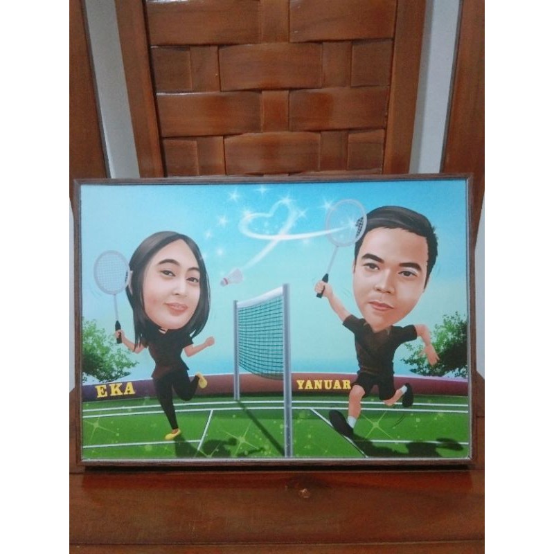 

lukis digital 2 wajah karikatur (bisa request tema)