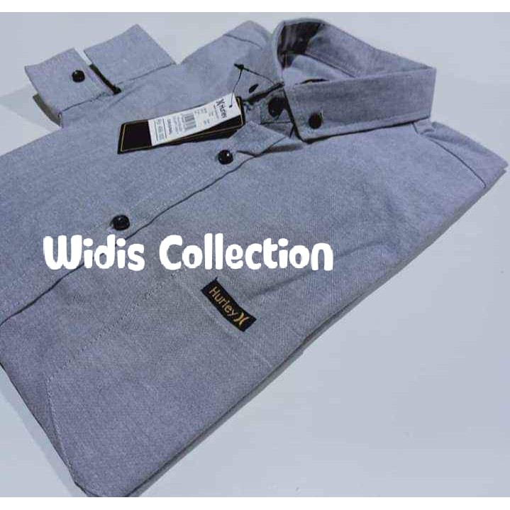 WIDIS - Kemeja Dewasa Laki Laki Lengan Panjang Warna Abu Cerah Kemeja Panjang Laki Laki import