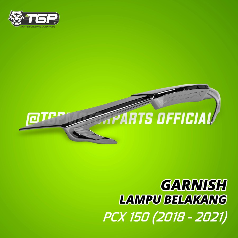 GARNISH LAMPU BELAKANG PCX 150 2018 2021 TGP AKSESORIS BLACK CHROME