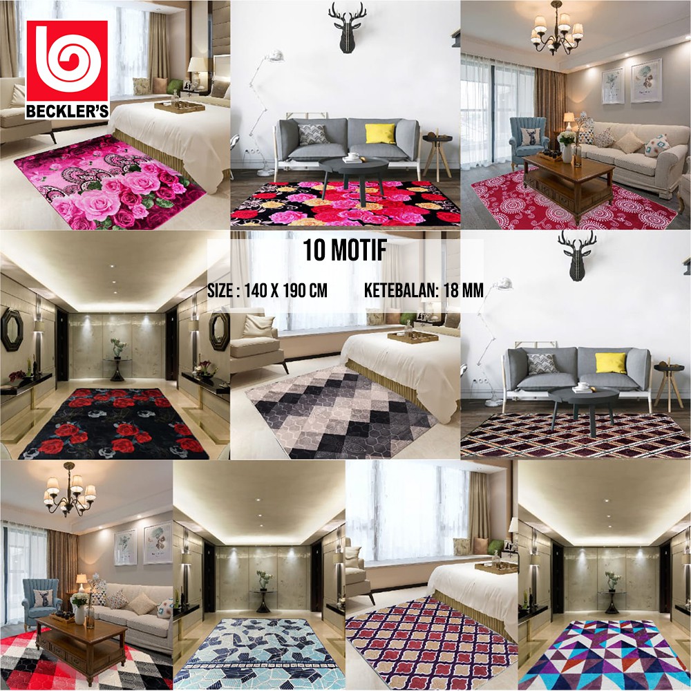 KARPET LANTAI FLANNEL PREMIUM 2 Ukuran Bulu tebal Non SLIP 10 MOTIF