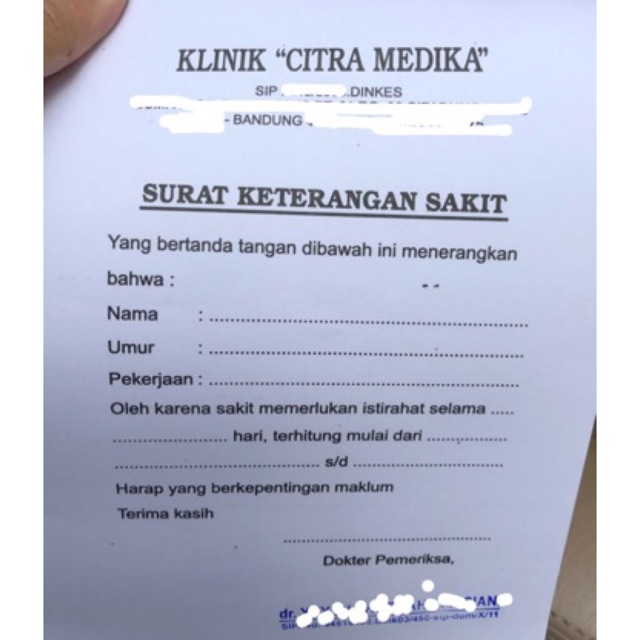 Contoh Surat Dokter Klinik Depok Nusagates