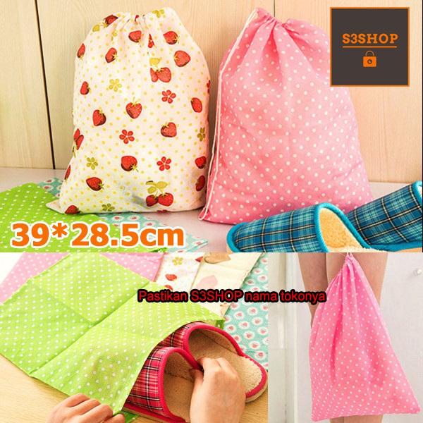 Dust Bag Motif Storage Bag Kantong Kain Sarung Tas Travel Bag Organizer