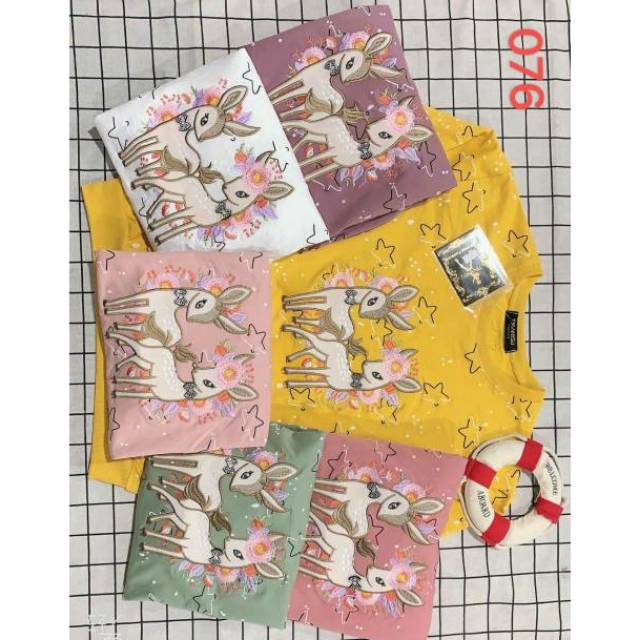 Macam - macam  Kaos lengan panjang import bling mojo tiramisu tifany mf