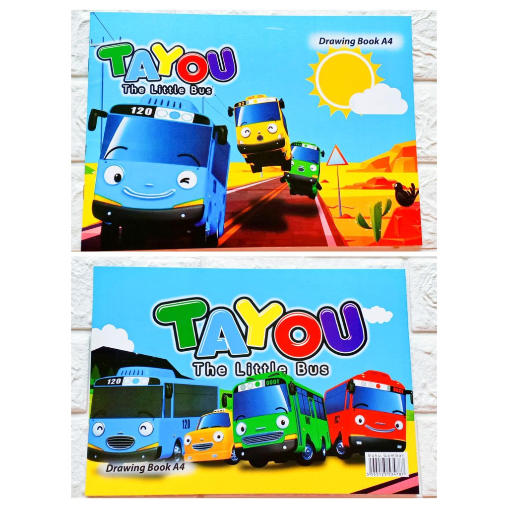 Buku gambar a4 karakter lol barbie tayo ben-10 dragon ball paw patrol karakter disney-TAYO