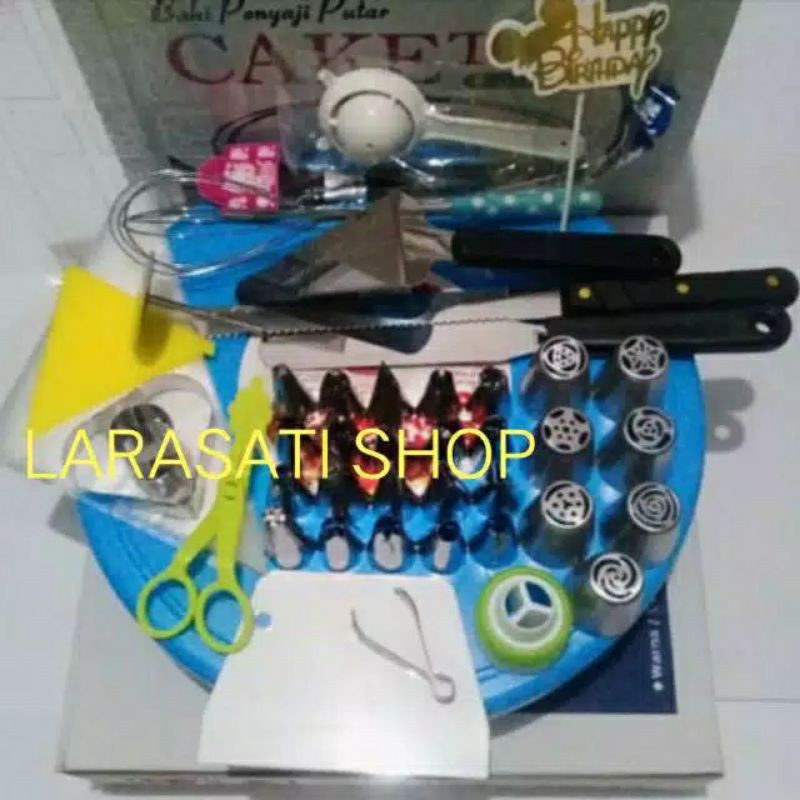 Paket Dekorasi Cake Ultah Lengkap /Alat Penghias Kue Tart