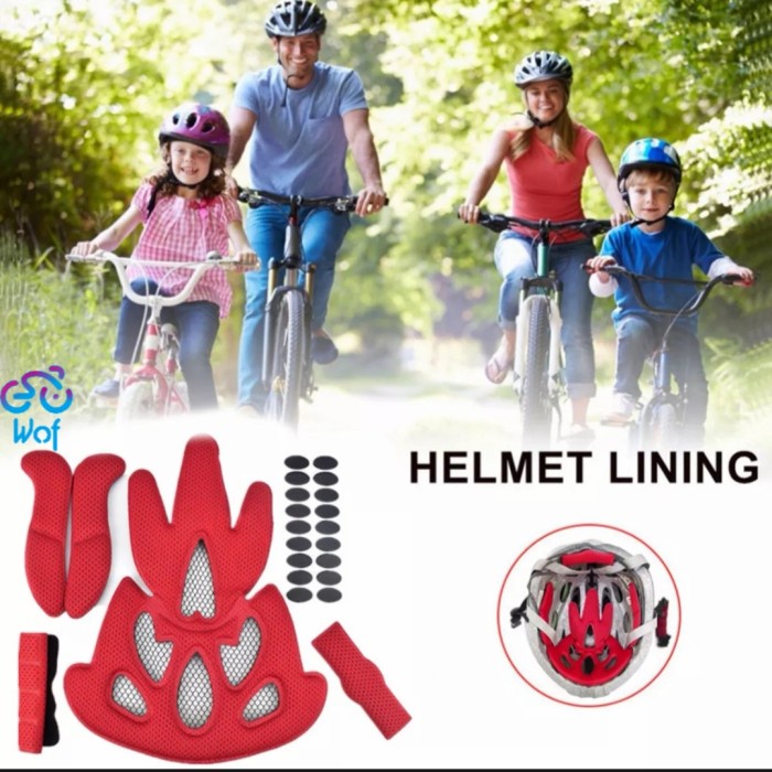 Helmet Lining Bike Inner Pads Helm Sepeda Pad Busa Sponge Spon Dalam