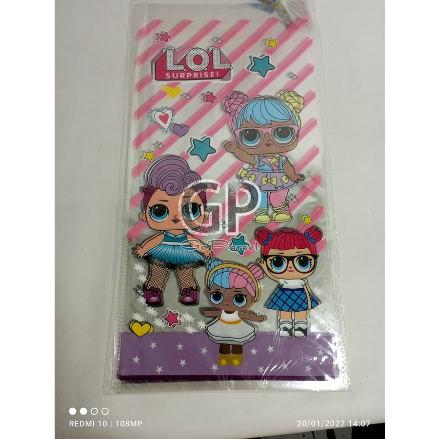 ( Pak 10 Lembar ) KANTONG OPP SOUVENIR MOTIF - PLASTIK SOUVENIR PLASTIC GOODIE BAG SNACK BINGKISAN ULANG TAHUN PR1NC3SS M1CK3Y M0U$E FR0Z3N DOR4EMON H3LLOKITTY UN1C0RN P0NY $PONGEB0B KERO KER0P1 C4RS L0L T4Y0 TH0M4S T$UM T$UM SPID3RMAN