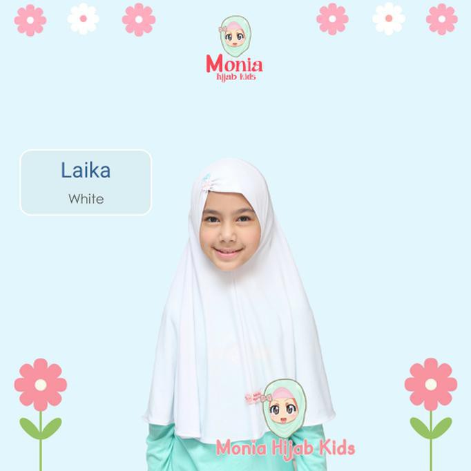 jilbab anak termurah jilbab anak instan usia 6-10 tahun BEST SELLER Laika size L Putih ready stock