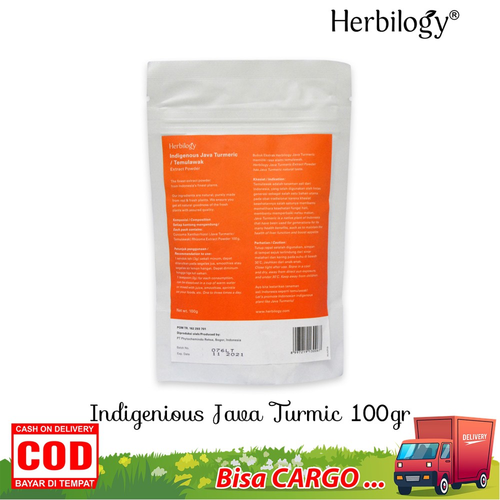 Herbilogy Java Turmeric ( Temulawak ) Extract Powder 100g Penambah Nafsu Makan