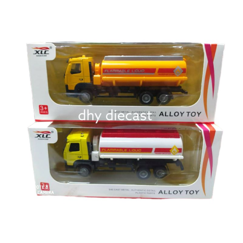 Diecast miniatur truck tangki alloy toy Flammable liquid