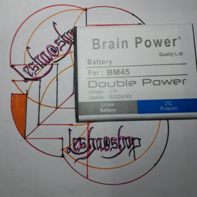 Batre Baterai Battery Xiaomi REDMI NOTE 2 BM45 DOUBLE ic POWER