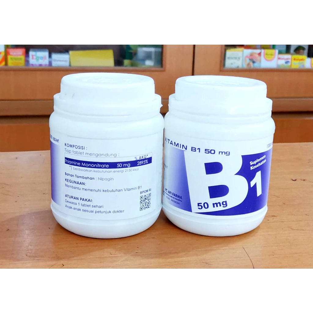 Jual Vitamin B1 50 mcg Pot isi 1000 Tablet | Shopee Indonesia