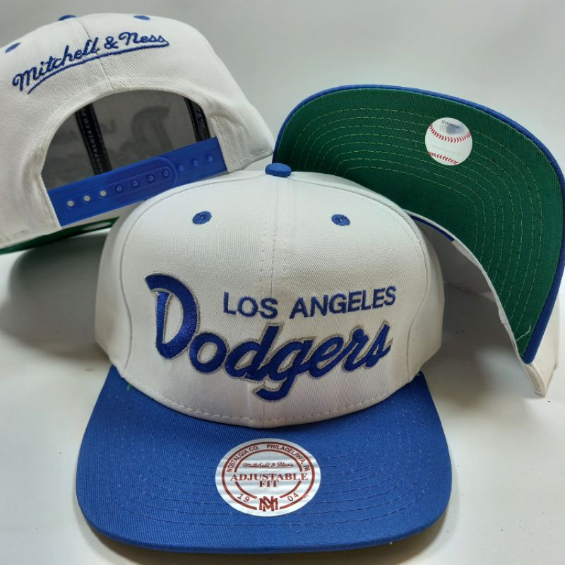 (FULL TAG BARCODE ORI) Topi Snapback Los Angeles Dodgers Mitchell Ness Premium Hi Quality
