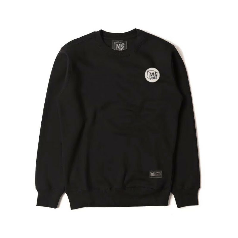 Sweater Crewneck Polos Mcvois Hitam Premium Distro