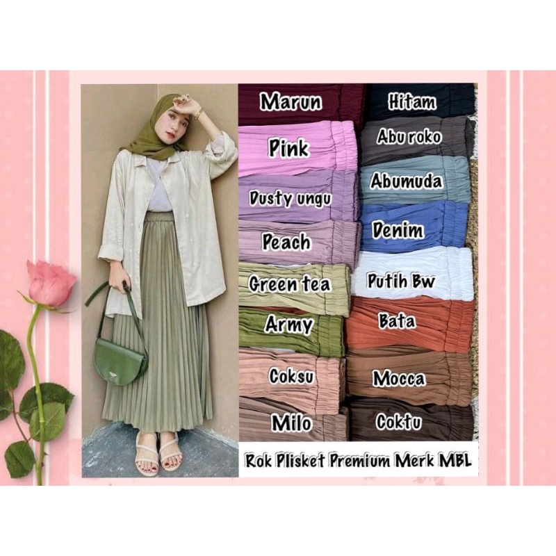 Rok plisket premium merk MBL