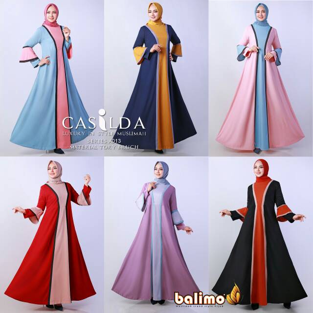 Casilda ori Balimo Takana Dress Muslim Gamis Abaya Syari