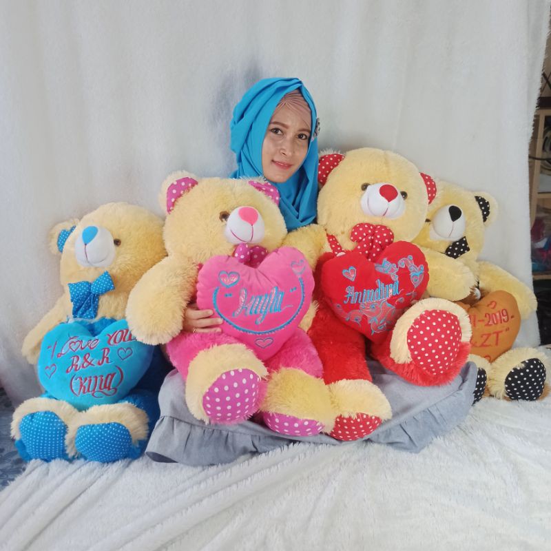 TERMURAH UKIR NAMA teddy bear JOJON XL BUAT KADO ORANG tersayang