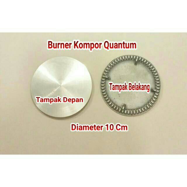 Burner kompor Quantum, kuningan Quantum, spartpart kompor Quantum diameter 8 cm