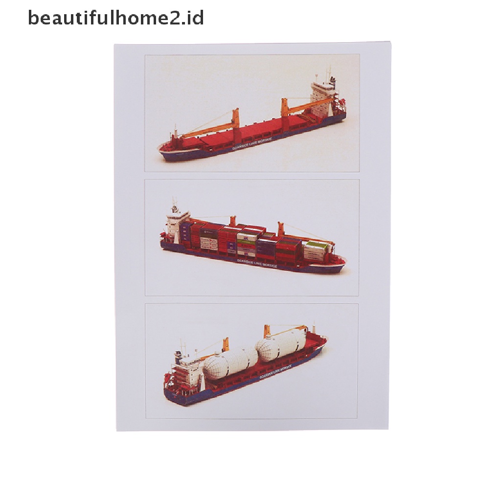 [beautifulhome2.id] 1:400 Gdansk Cargo Ship DIY Handcraft 3D Paper Card Model Sets ID