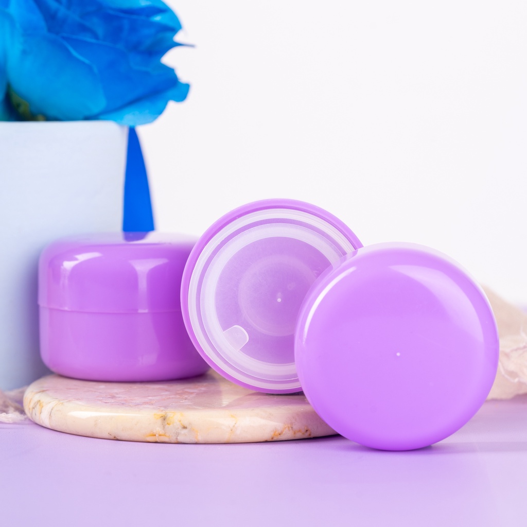 Pot Gaya Cream 9Gr Ungu Handoko Tutup Ungu Handoko Polos/Wadah/Kemasan Pot Kosong Kosmetik