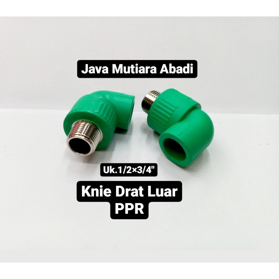 Knee knie drat luar PPR 1/2X3/4''/20mm x 25mm Elbow Rucika PPR