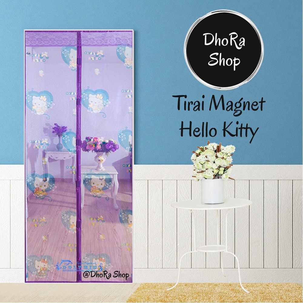 Motif Hello Kitty Tirai  Magnet  Pintu  Anti Nyamuk Serangga 