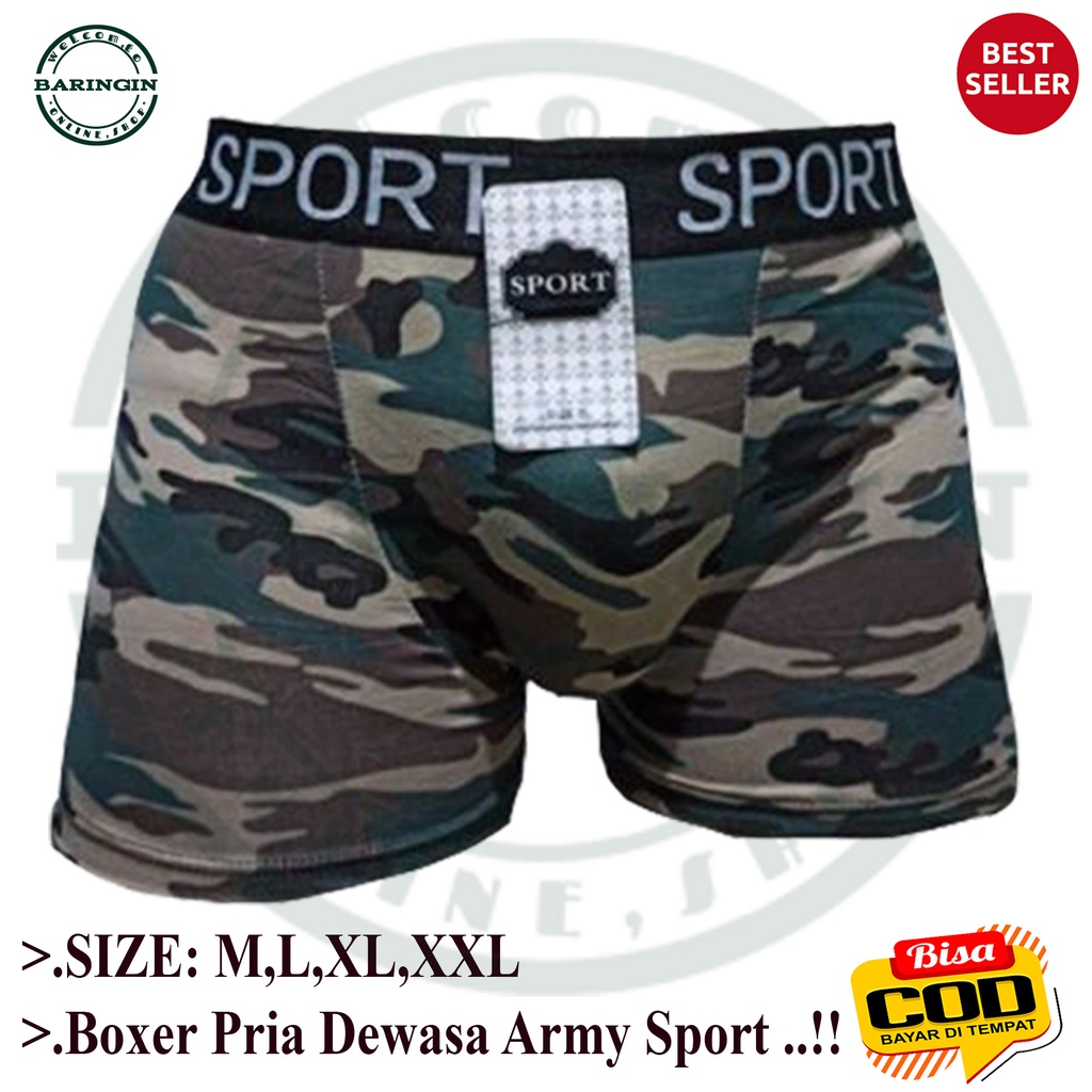 Boxer Pria Dewasa Isi 6 Pcs Boxer Motif Loreng -Dalaman Pria -Celana Dalam pria dewasa